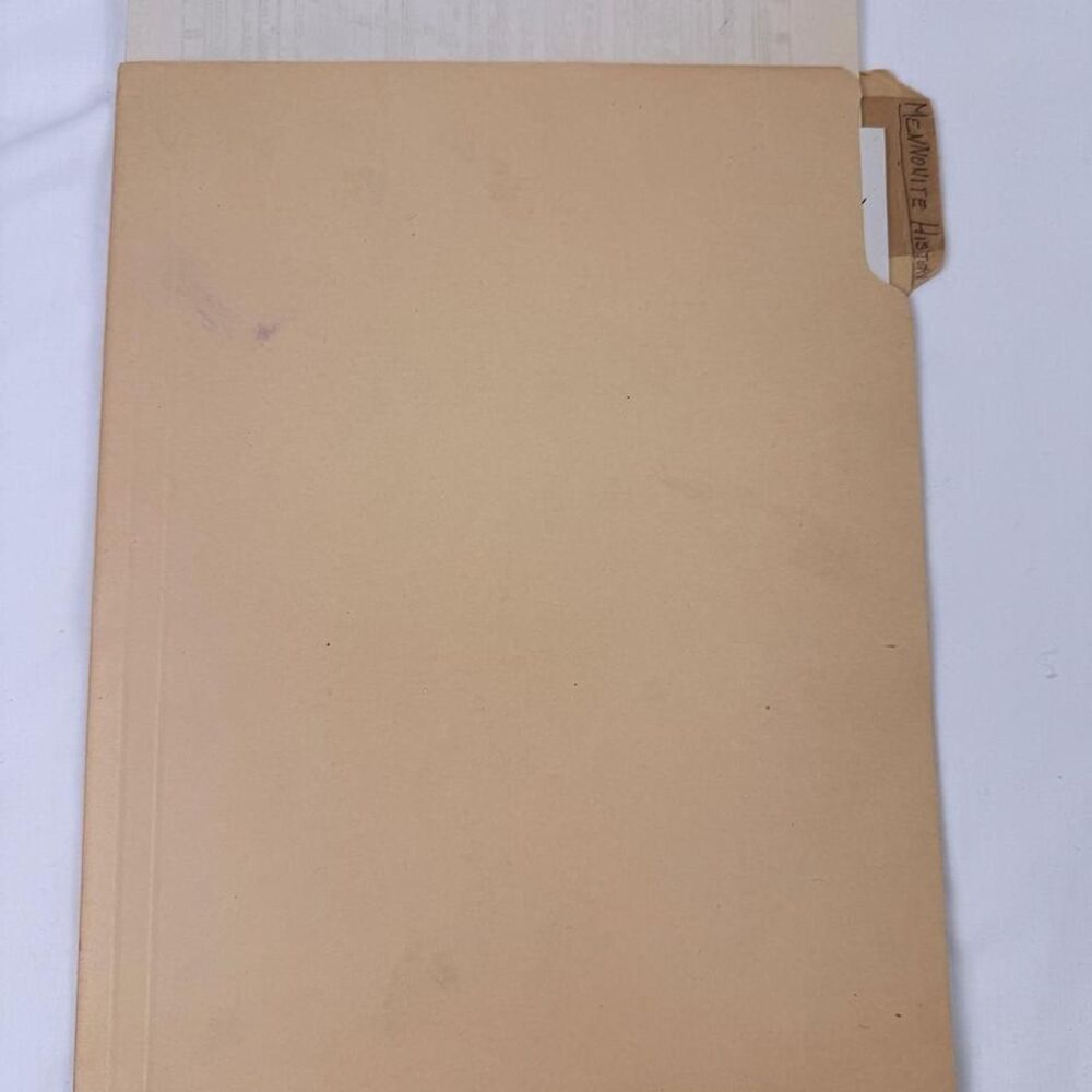 Vintage Mennonite History in US Notes and Maps